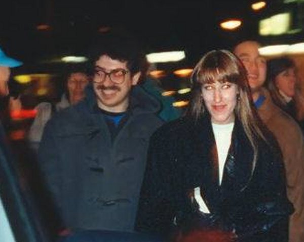 Zombie Apocalypse is nigh! Happy Rhodes with Angelos Kyrlidis & Barry Wong, post-show - University Museum Auditorium - Philadelphia, PA - March 21, 1992