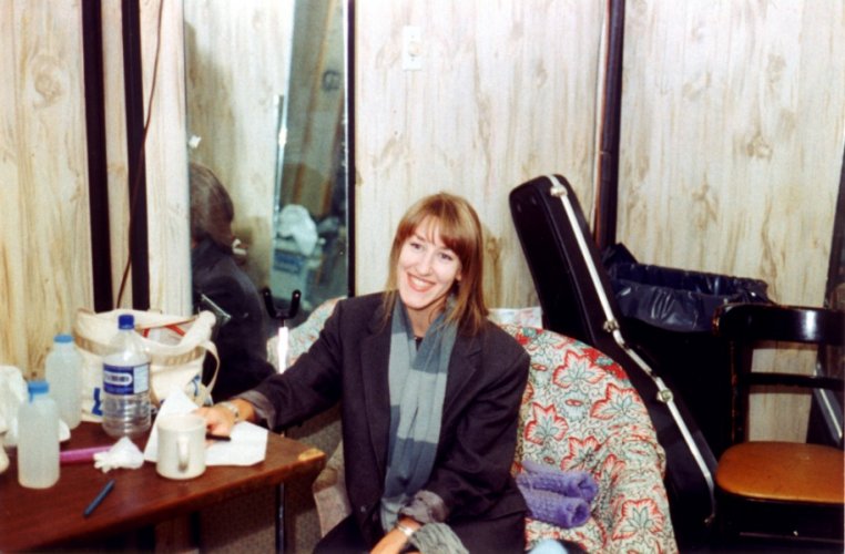 Happy Rhodes backstage at The Bottom Line - July 2, 2003