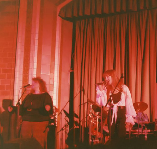 Happy Rhodes and Kelly Bird at University Museum Auditorium - Philadelphia, PA - March 21, 1992  (Photo by Joe Dembski)